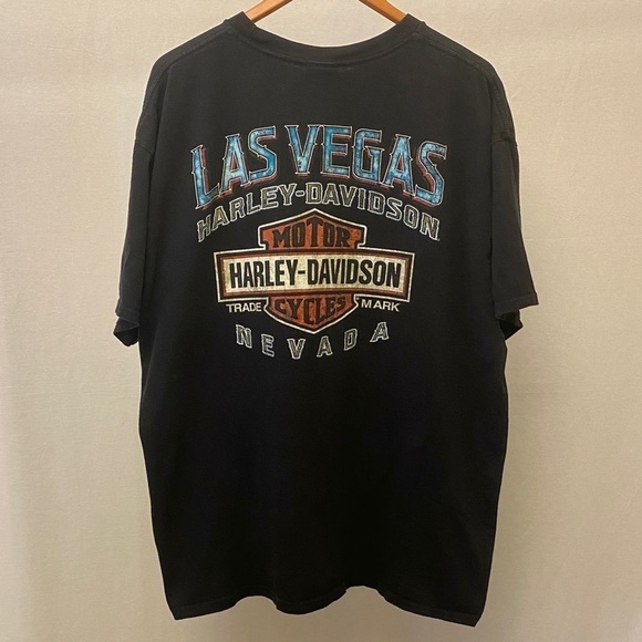Harley-Davidson Las Vegas T Shirt Skulls 2015 Gambling Biker Motorcycle Mens 2XL - Picture 10 of 10